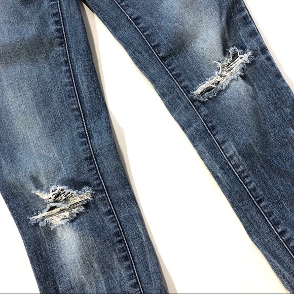 Zara Z1975 Distressed LowRise Stretch Skinny Jeans - Picture 5 of 8